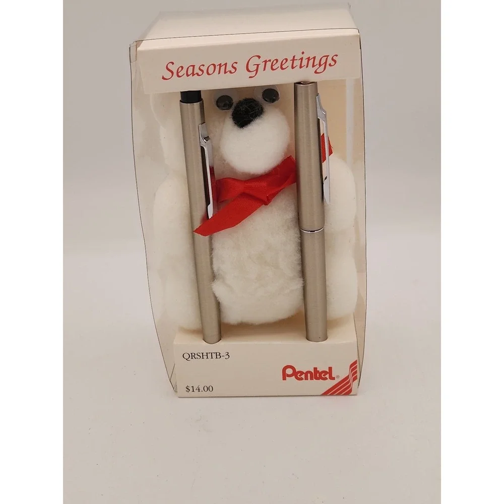 Vintage Pentel Superball Pen / Pencil Gift Set With Bear RARE NOS‎